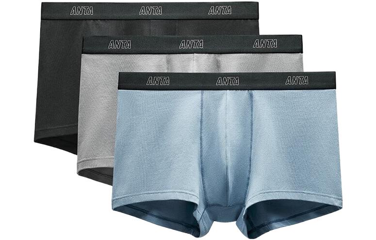 

Трусы-боксеры Life Collection, 3 штуки ANTA, 3 Pack (черный+темно-серый+темно-серый синий)