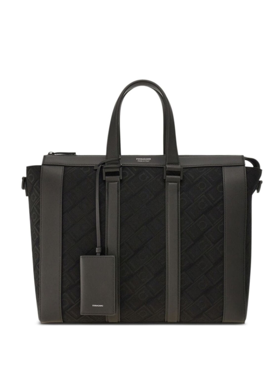 

Ferragamo сумка деловая с монограммой, черный