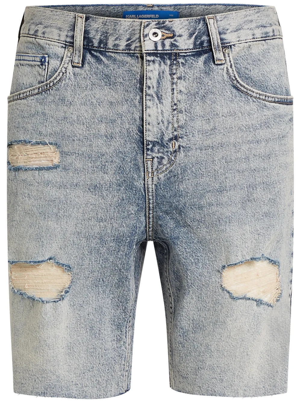 

Джинсовые шорты с эффектом потертости Karl Lagerfeld Jeans, синий