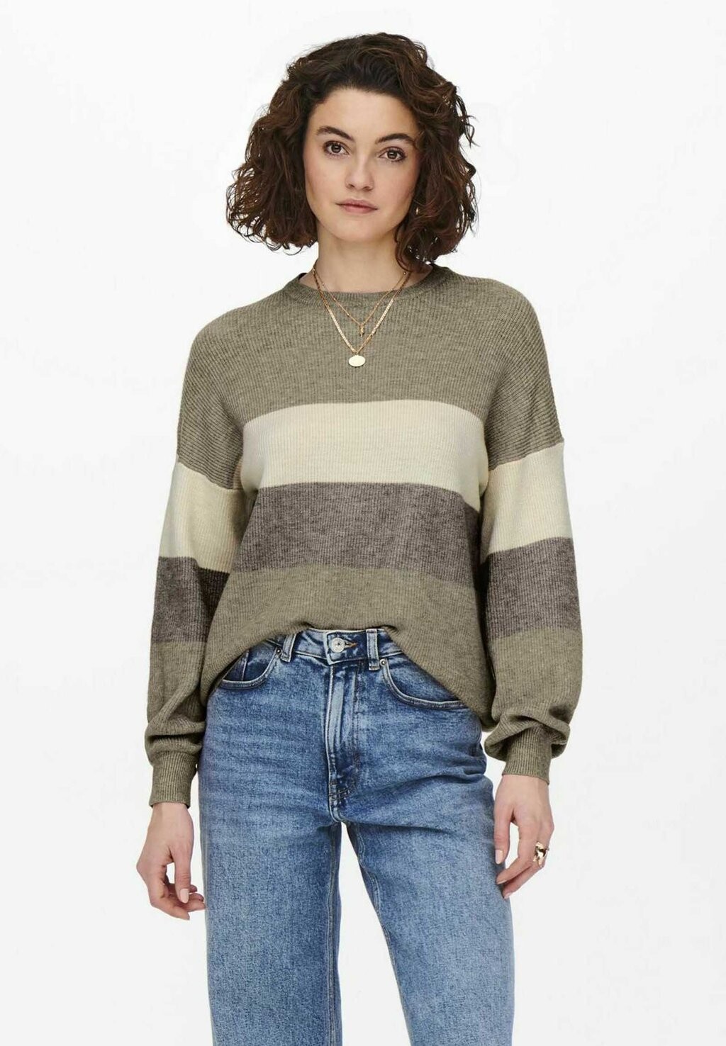 

Джемпер ONLATIA STRIPE NOOS ONLY, бежевый
