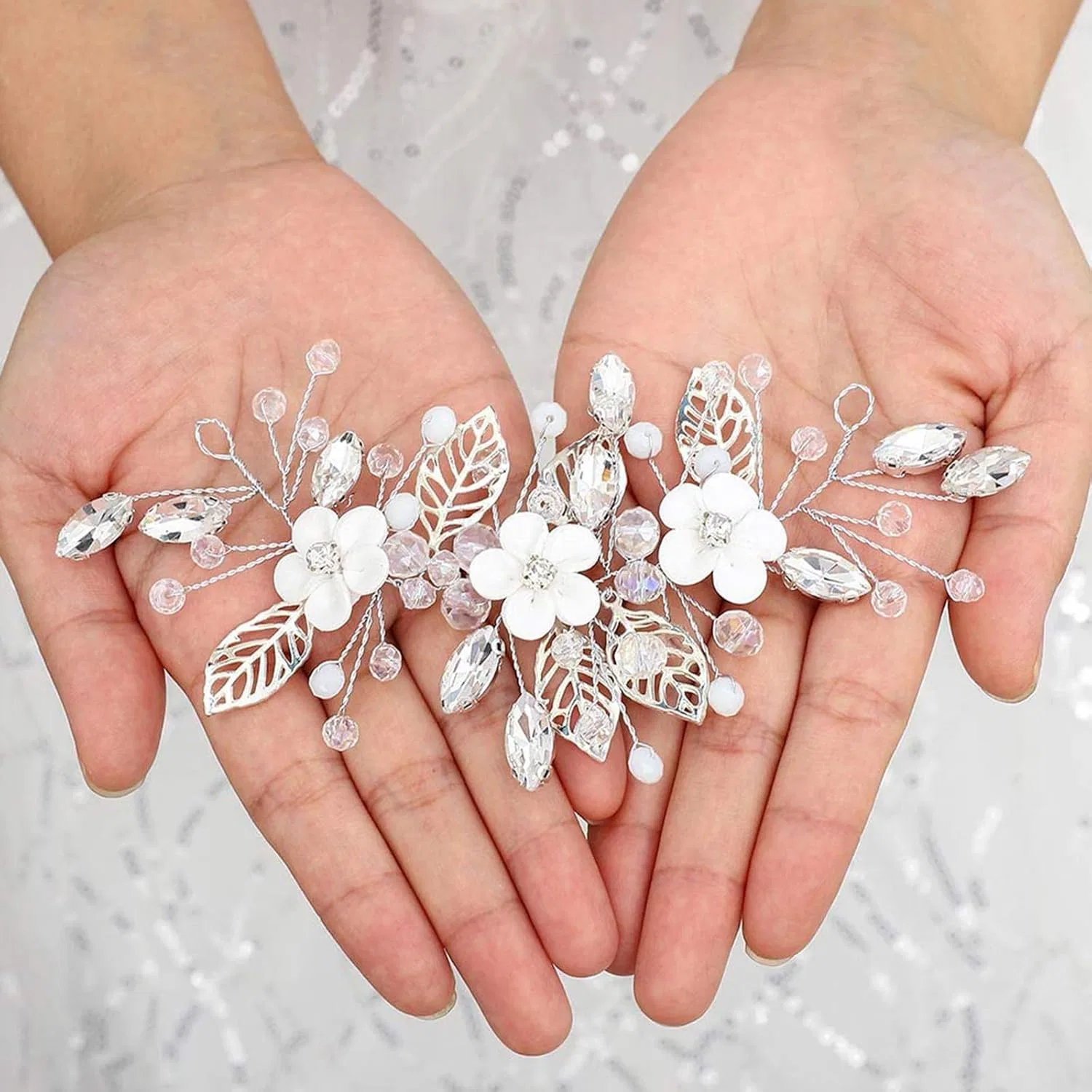 Свадебное украшение для волос «Flower Wedding Hair Vine» Brateuanoii — фото 4