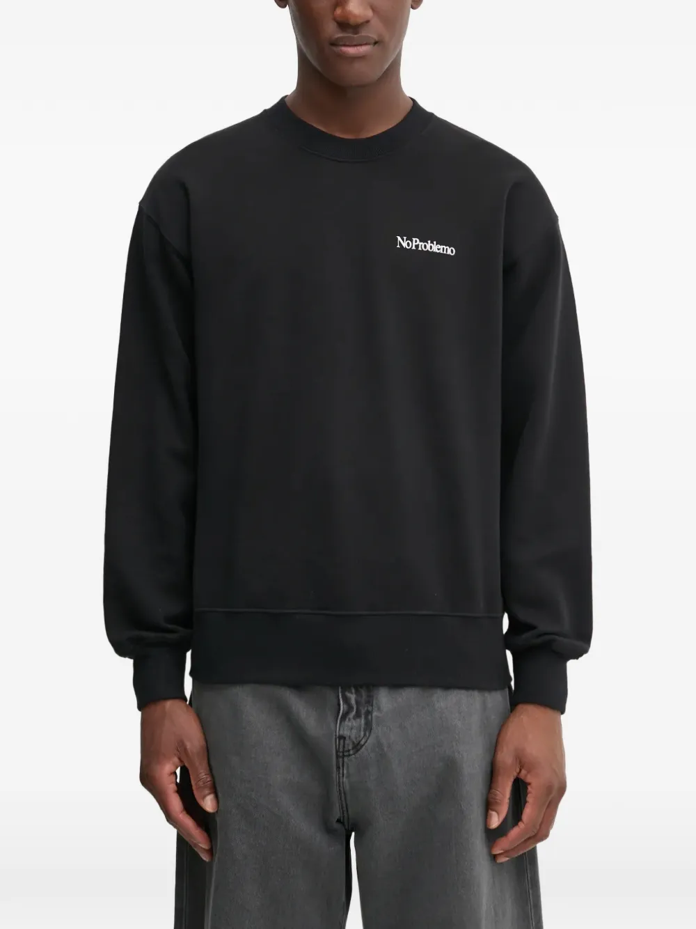 

Свитшот с круглым вырезом "No Problemo" Aries, черный