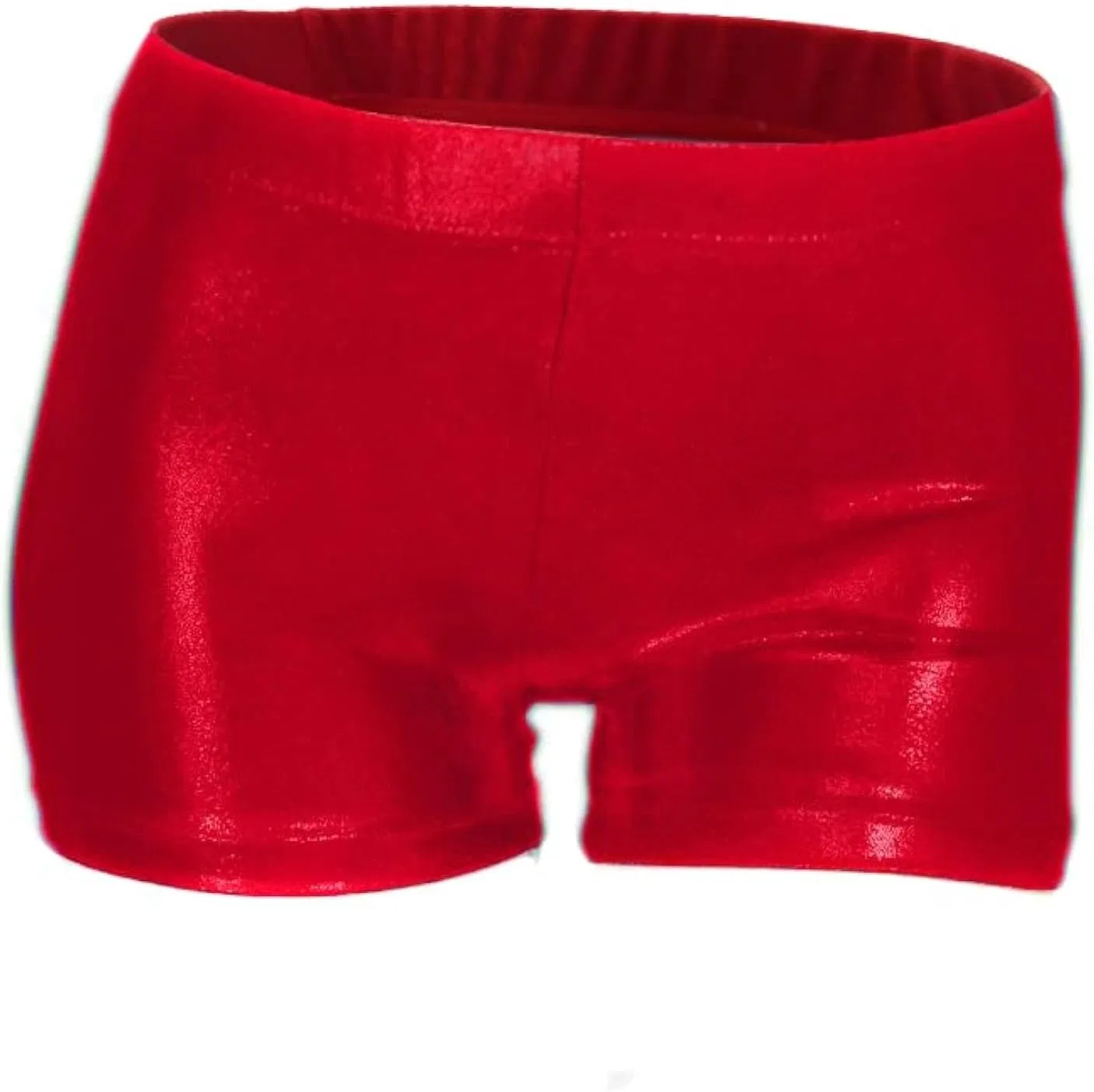 ZIZI Aosva Little Big Girls' Sparkle Dance Tumbling Athletic Gymnastics Short 2-14Years, красный
