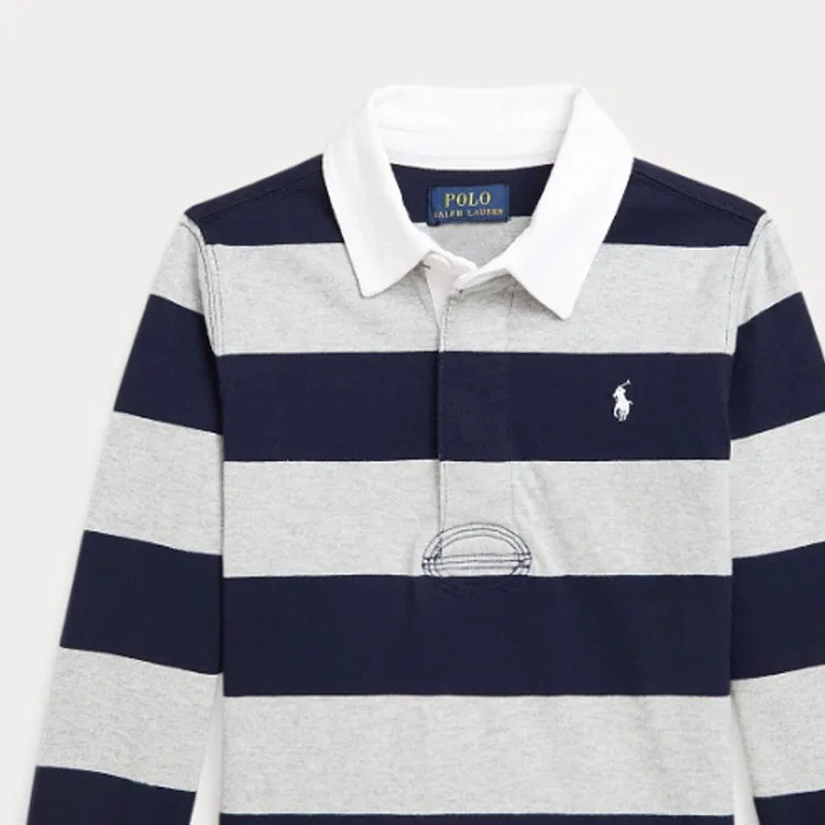 Футболка Polo Ralph Lauren серая детская — фото 4
