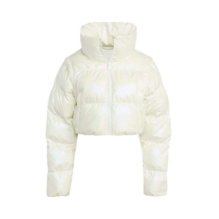 

Утепленный жилет Adidas Essentials Glossy Two-In-One Cropped Puffer 'Off White'