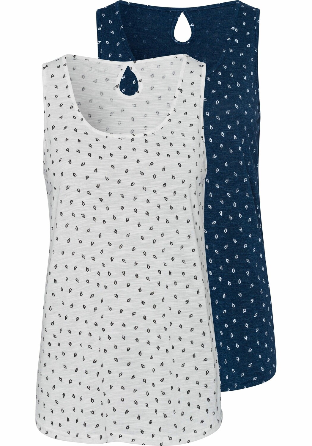 

Топ LASCANA Shirt, цвет navy-gemustert, weiß-gemustert