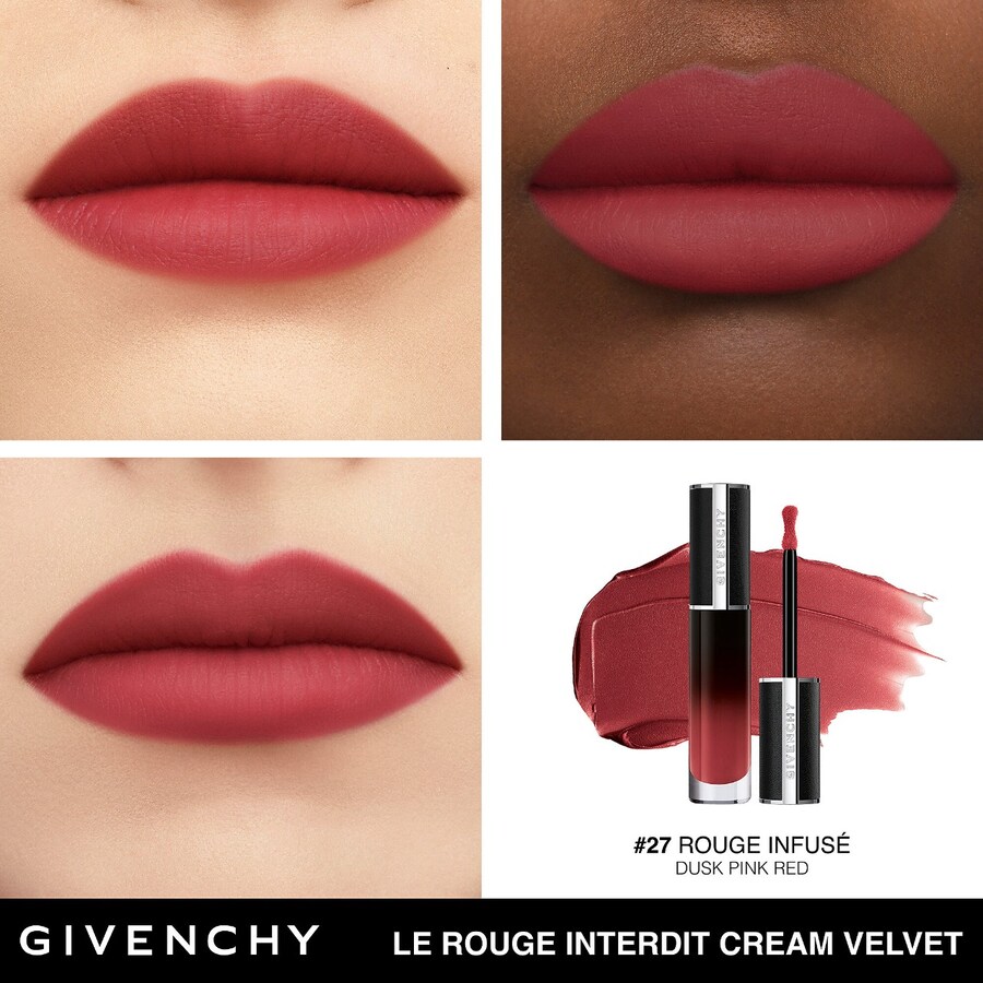Кремовая бархатная губная помада Le Rouge Interdit Givenchy, 0.2oz /5.6 g, N27 Rouge Infusé — фото 3