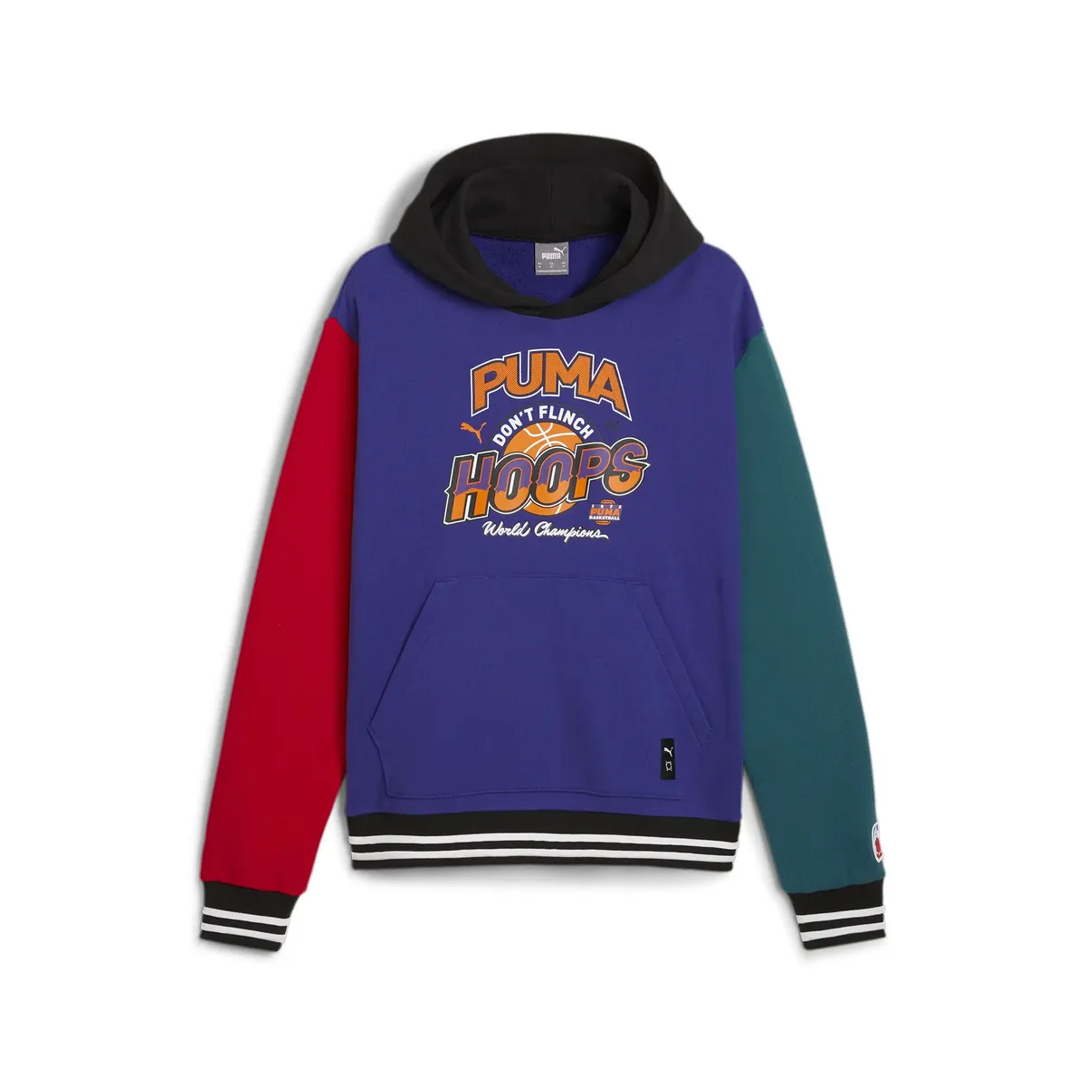 

Толстовка PUMA "Bandwagon Basketball Hoodie Men", цвет For All Time Red Lapis Lazuli Cold Green Black Blue