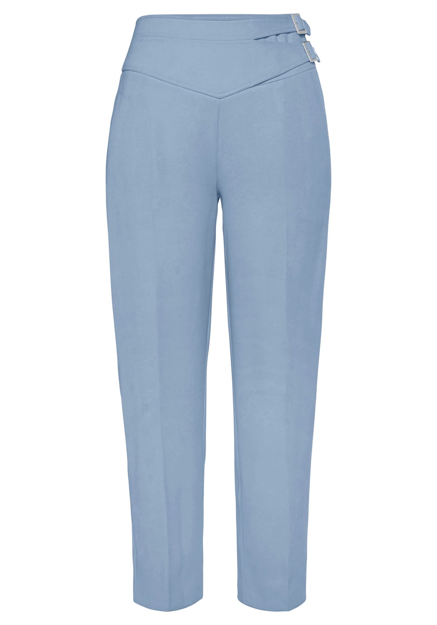 

Зауженные плиссированные брюки LASCANA, светло-голубой