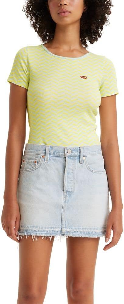 

Женская рубашка Levi's Honey с коротким рукавом, (New) Torrence Geo Pastel Blue Print