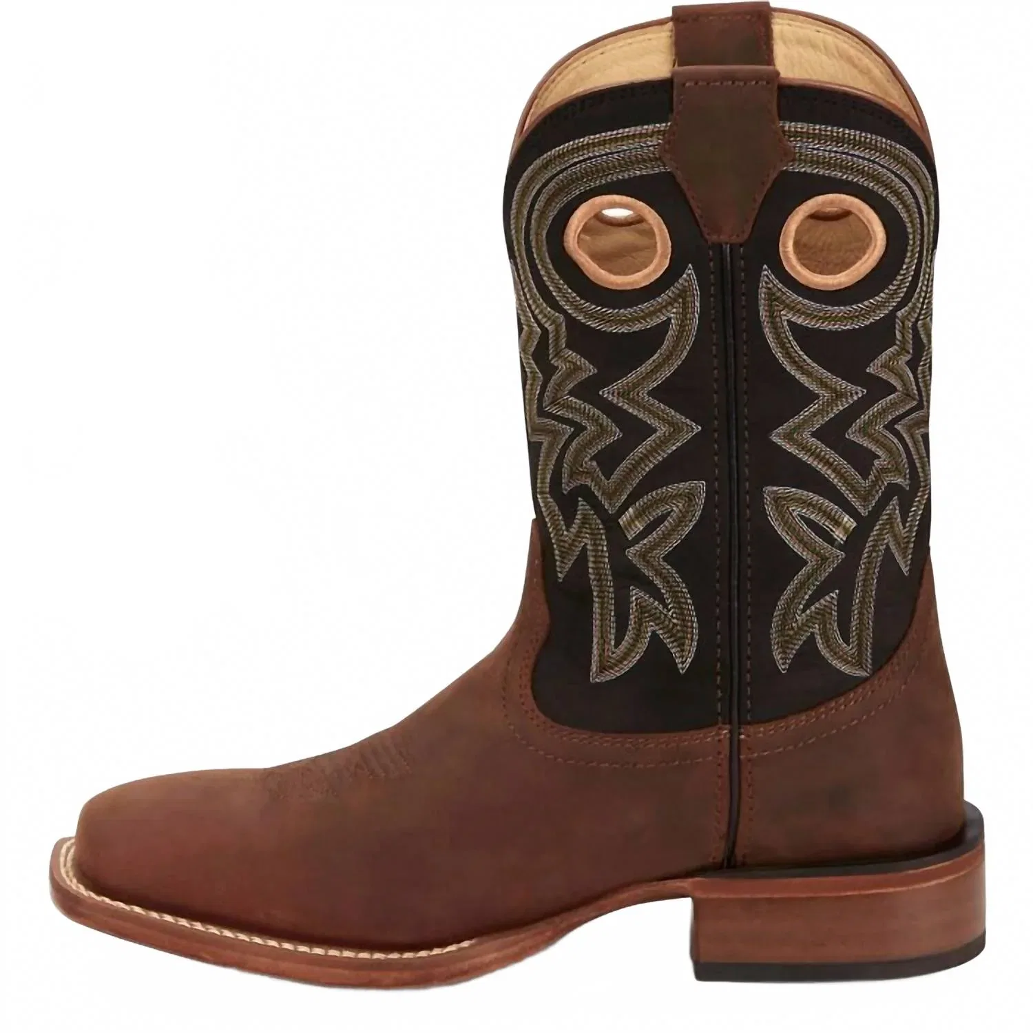 Justin Boots Мужские кожаные ковбойские сапоги с квадратным носком, цвет орех — фото 2