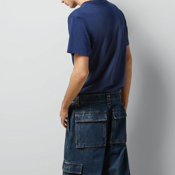Футболка Gucci cotton jersey printed t-shirt 'blue', синий — фото 4