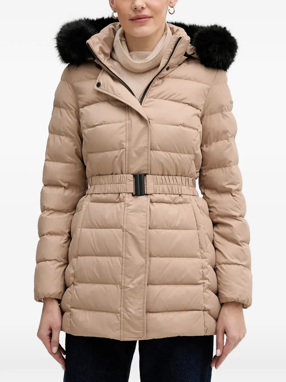 

Пуховик с капюшоном Catria Geox, бежевый