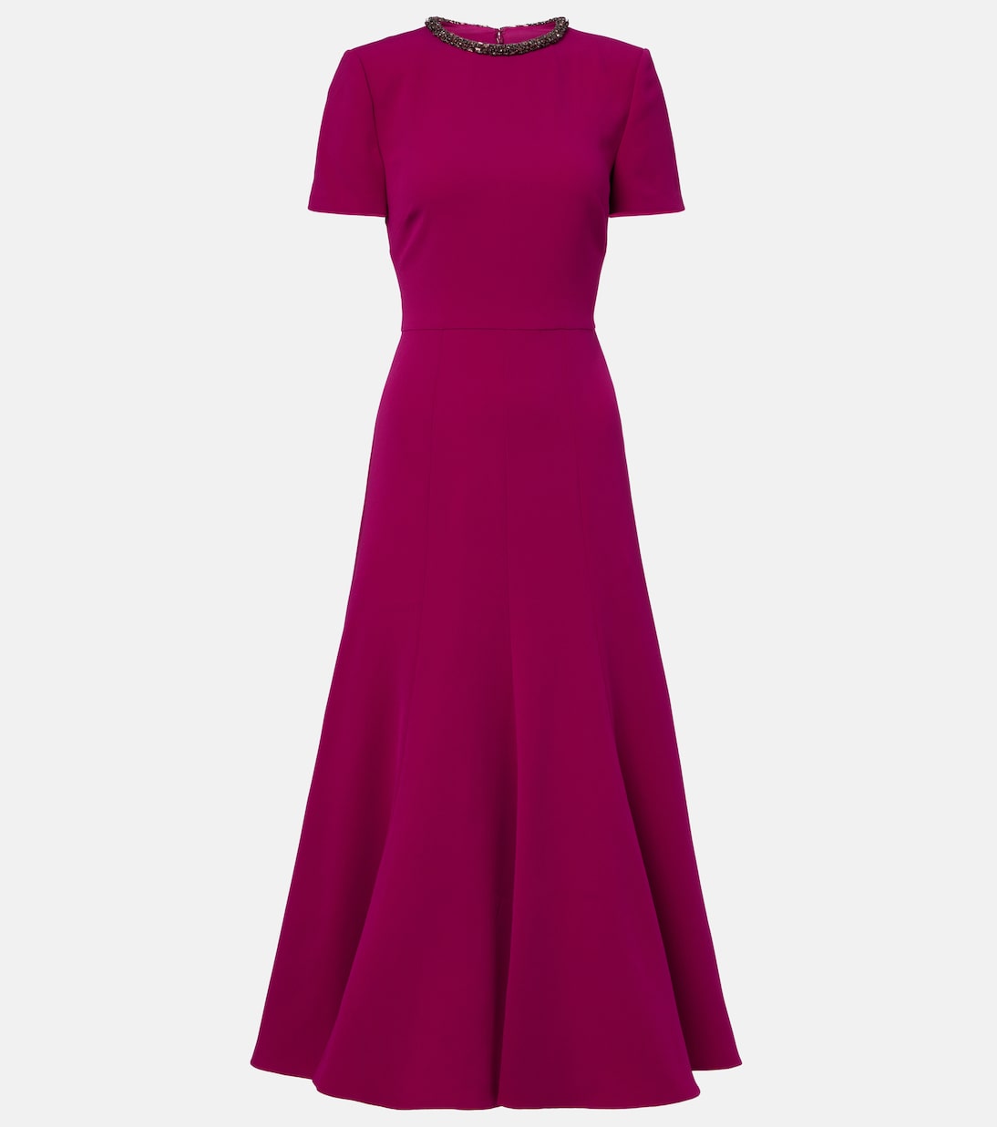 

Украшенное платье миди из кади Roland Mouret, Dark Pink
