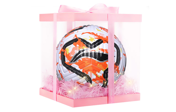 

LINING Размер 5 футбольный мяч TPU бесшовный термосварной унисекс белый оранжевый