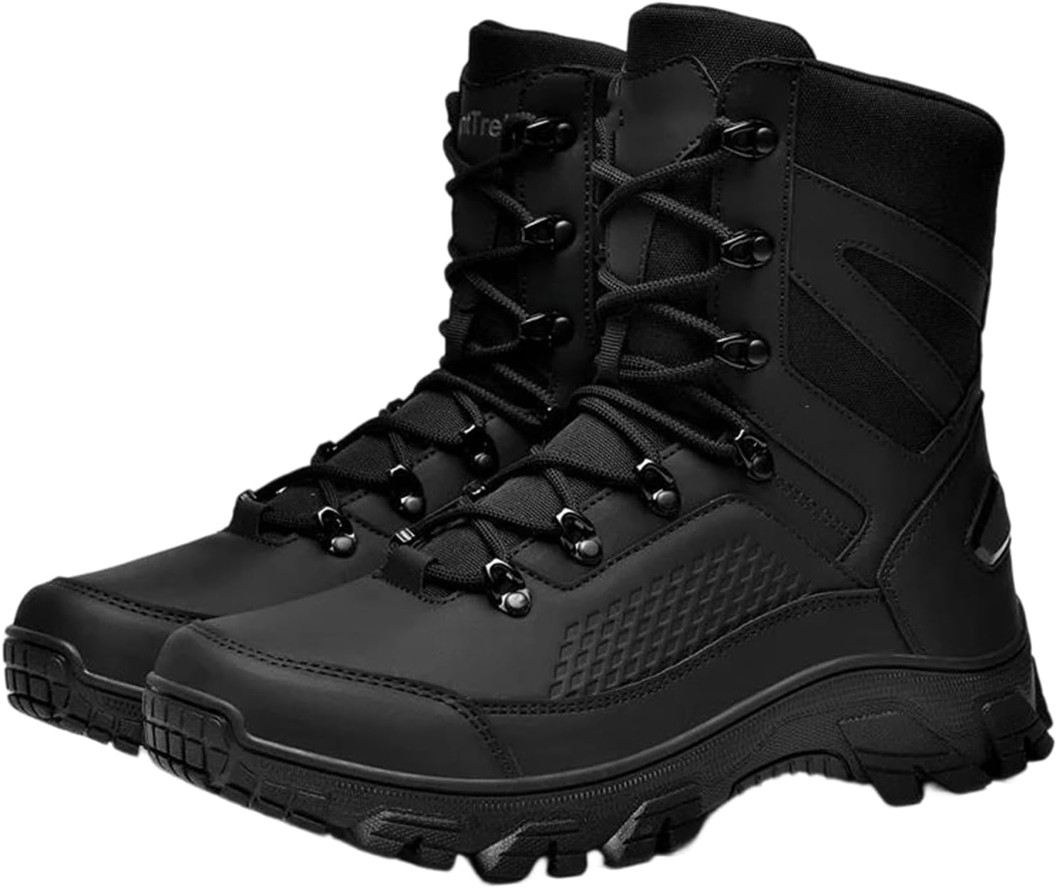 

Мужские водонепроницаемые боевые ботинки Alloaone, противоскользящие, для походов и работы, тактические походные ботинки, черный