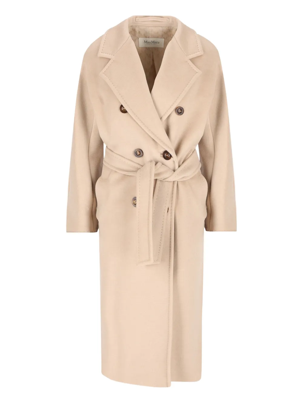 

Двубортное пальто Madame с поясом MAX MARA, нейтральный
