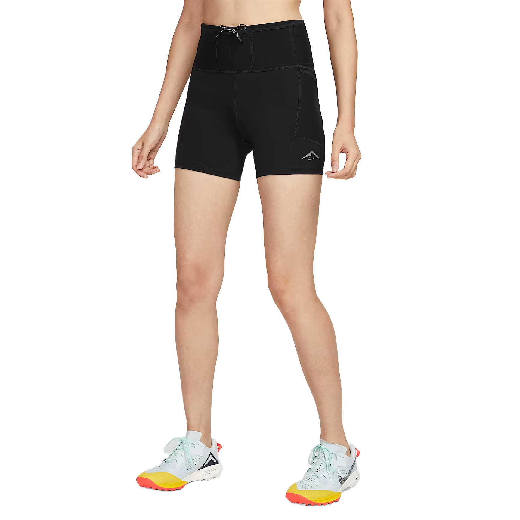 Женские шорты для бега Trail Dri FIT с высокой талией длиной 4 дюйма Nike, черный — фото 3