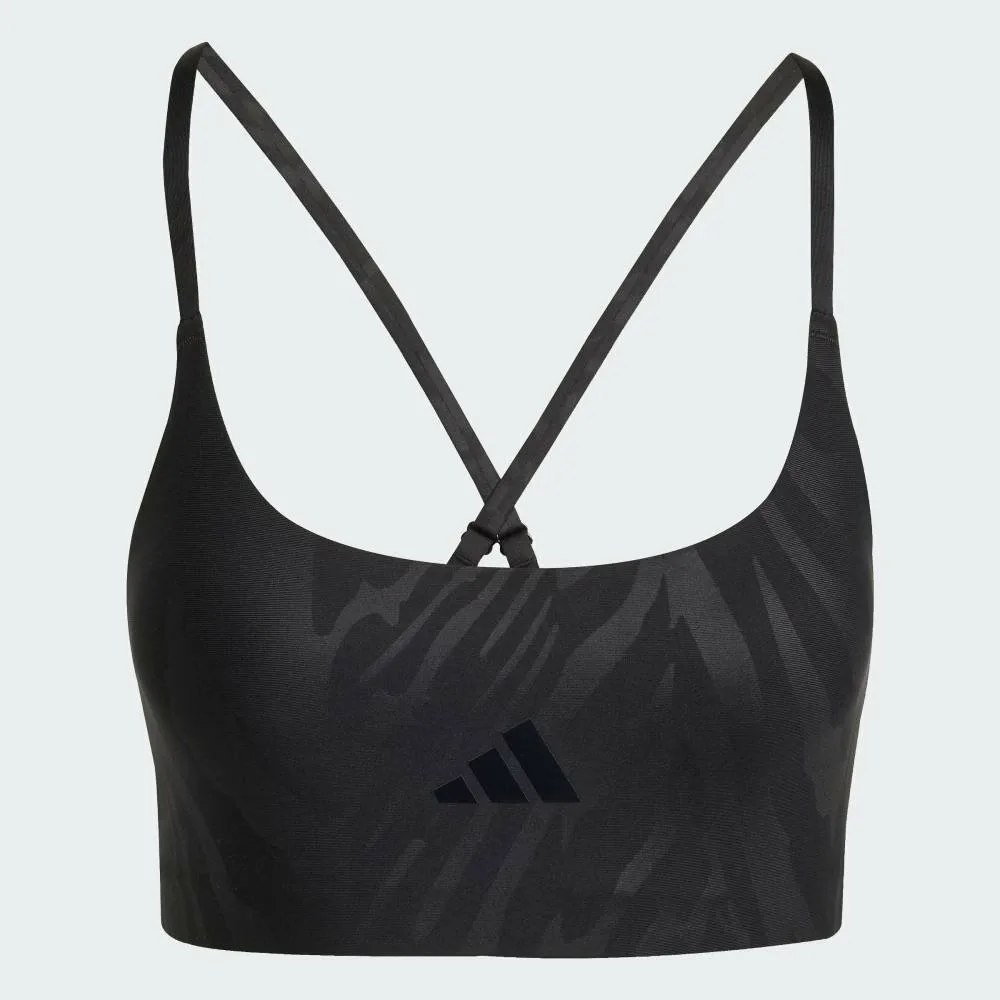 Бюстгальтер Power Impact Light Support AOP Adidas, black — фото 4