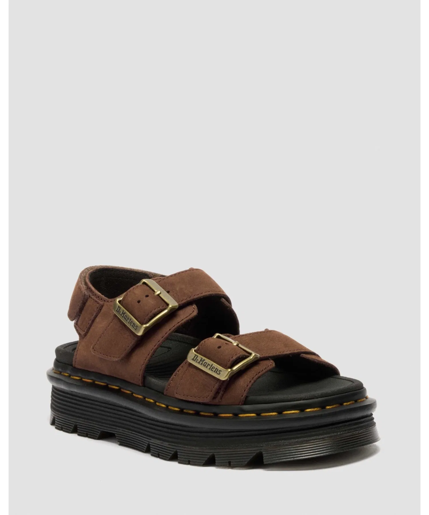 Мужские сандалии Dr. Martens ZEBZAG из нубука коричневые