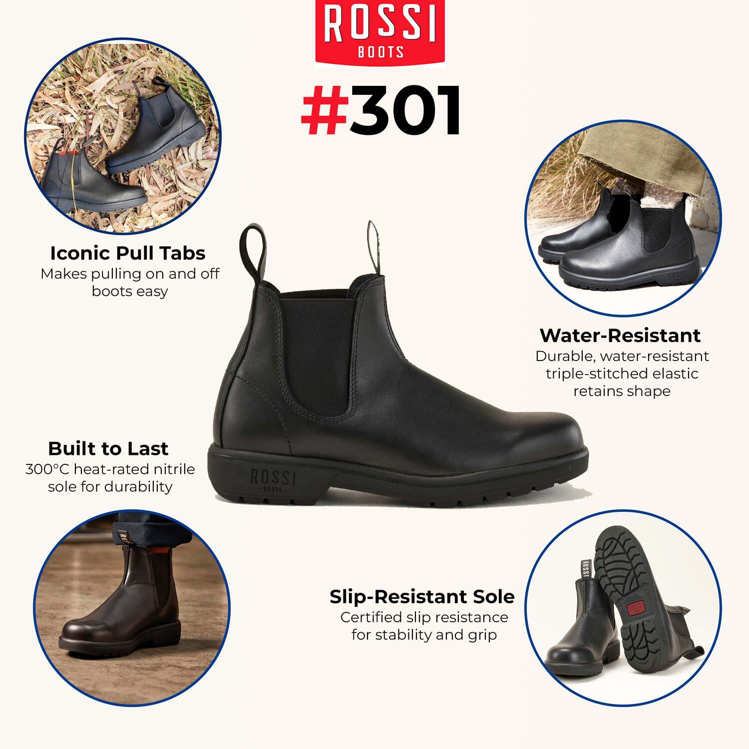 Ботинки челси Rossi 301 Endura из черной кожи Rossi Boots — фото 2