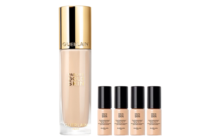GUERLAIN JIAOLAN Golden Diamond тональная основа Perfecting Foundation набор для макияжа легко растушевывается матовое выравнивание тона кожи 35мл+5мл*4 — фото 3