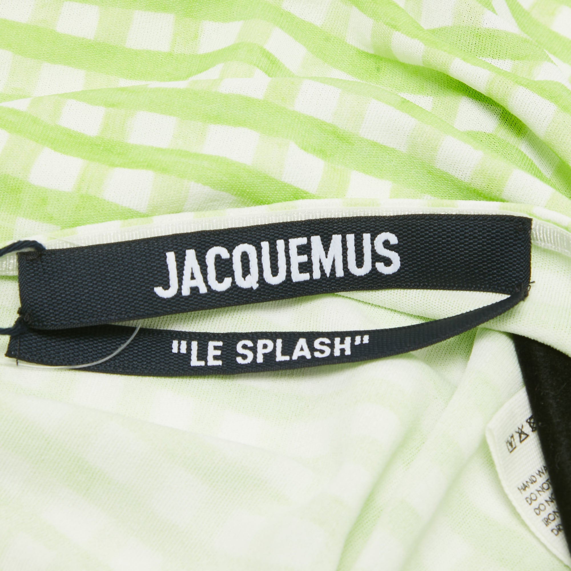 Боди Jacquemus Le Body Nodi в зеленую клетку, джерси — фото 4