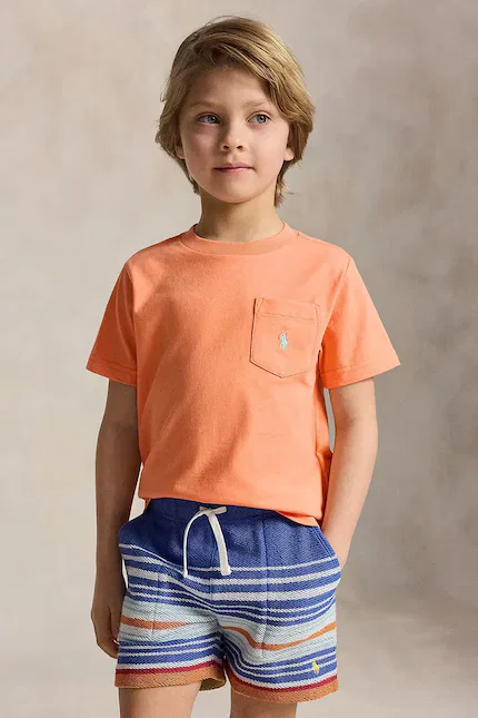 Футболка с коротким рукавом хлопковая Polo Ralph Lauren, оранжевый