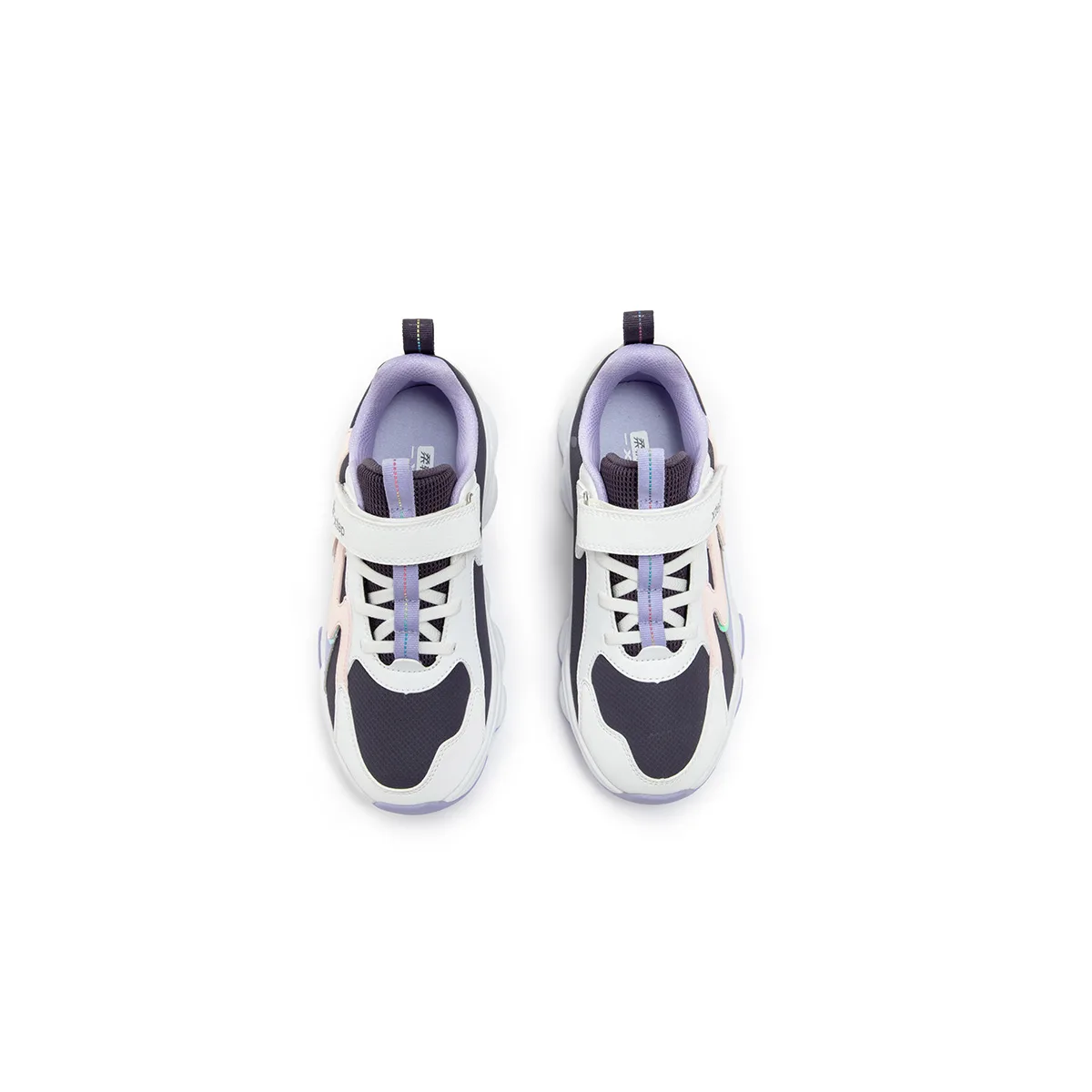 XTEP Детские кроссовки Lifestyle White/Dark Gray Purple/Taro Paste Purple — фото 4