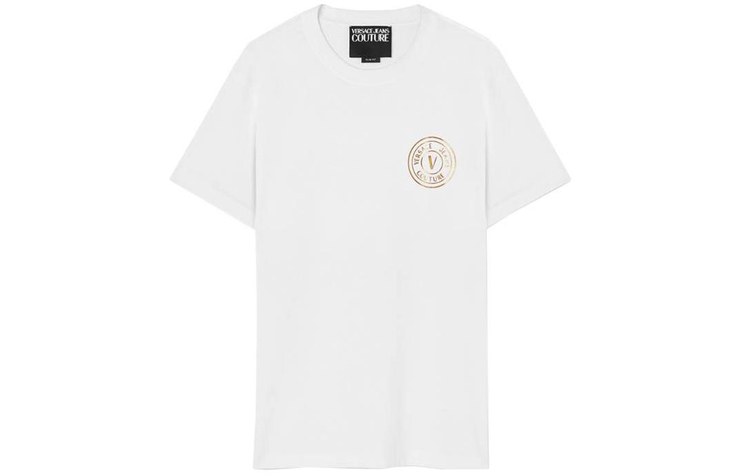 

Футболка с принтом логотипа VERSACE JEANS COUTURE, белый