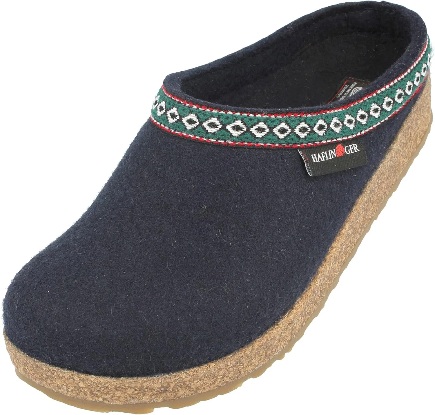 Женские плоские тапочки Haflinger Grizzly Franzl, Mid-Blue