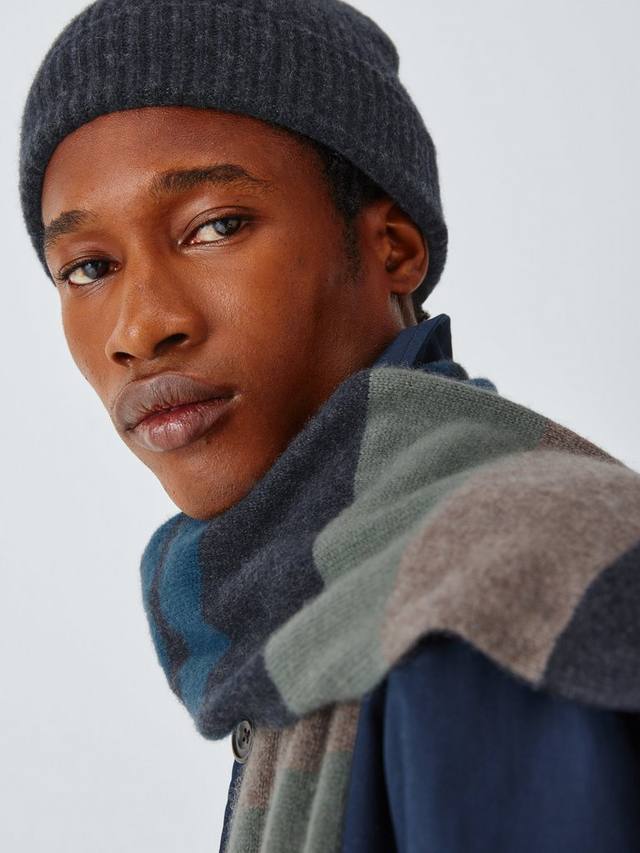 

Подарочный набор из кашемира: шапка, перчатки и шарф John Lewis, Charcoal Multi