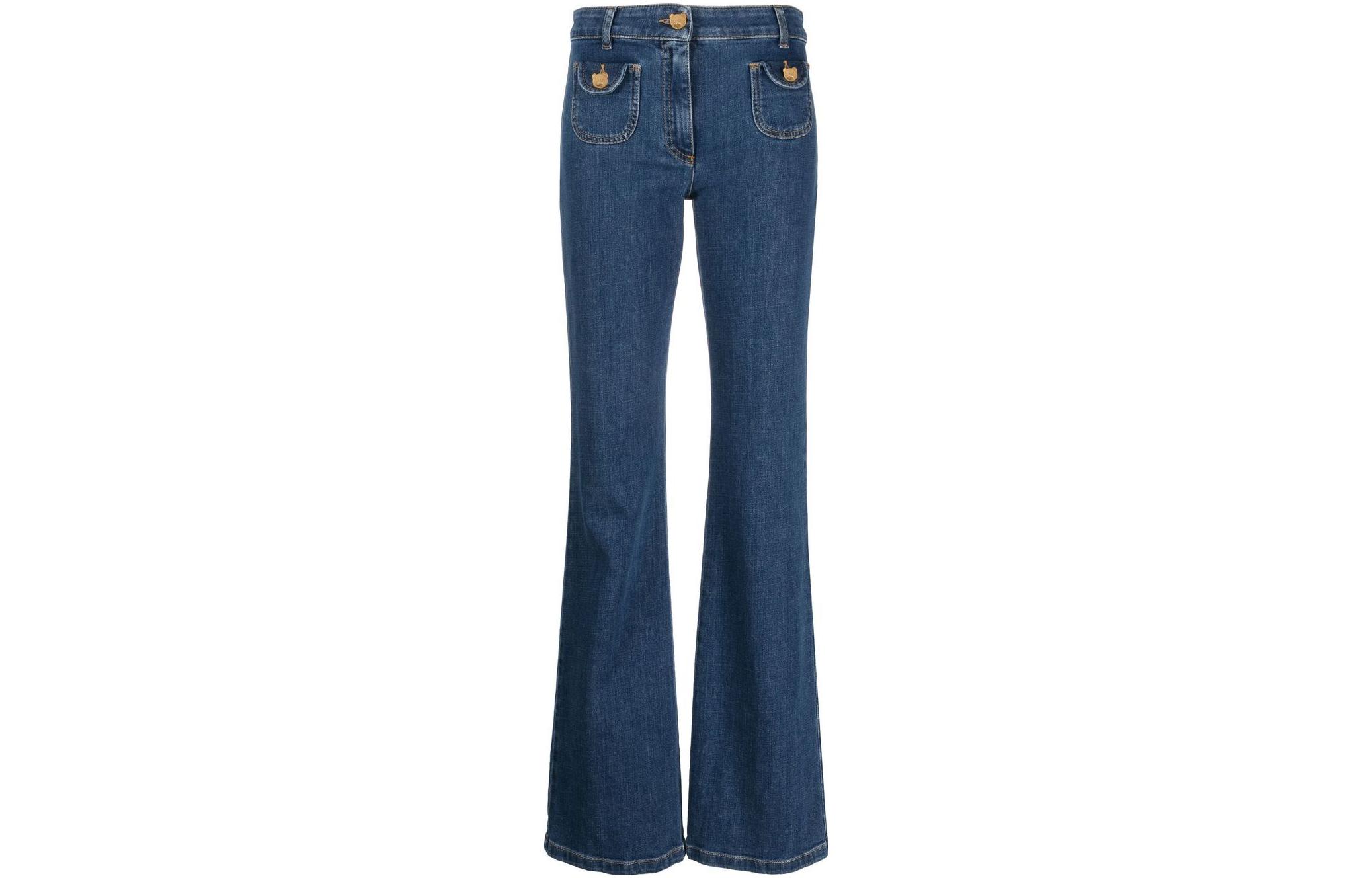 

Джинсы с пуговицами в виде медведей MOSCHINO, синий