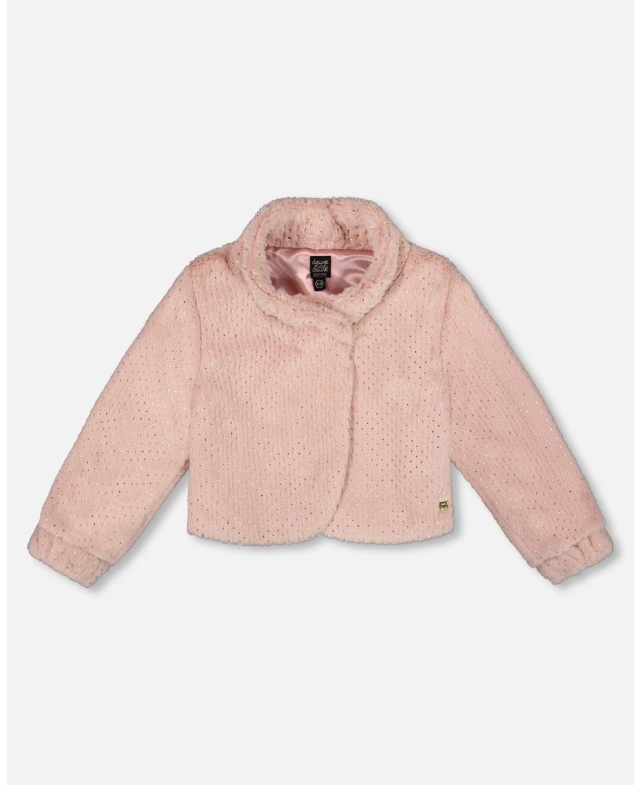 

Детская короткая куртка из искусственного меха, розовая - для малышей/детей Deux par Deux, Dusty pink