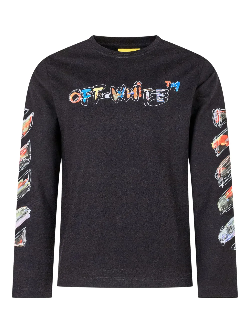 

Футболка с длинными рукавами OFF-WHITE KIDS, черный