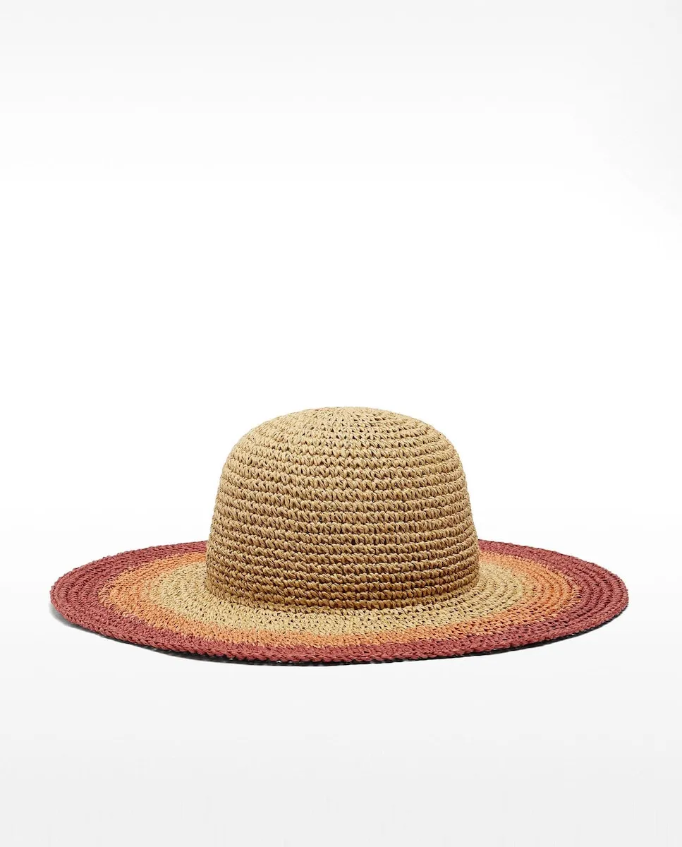 

Женская шляпа из эффекта рафии в различных оттенках Parfois, бордовый