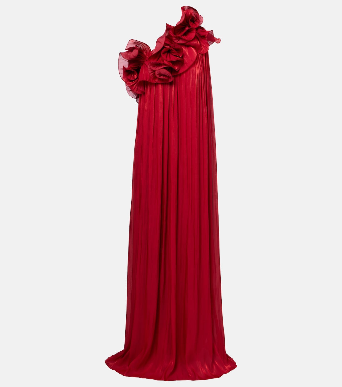 

Шармейн платье из жоржета с рюшами и ламе Costarellos, Red 2172