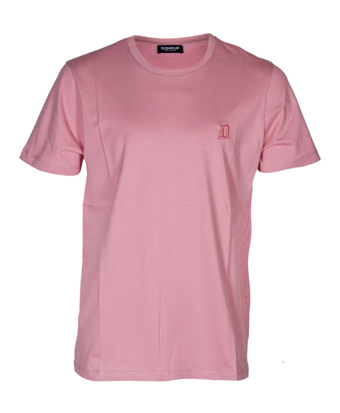 

Мужская футболка с круглым вырезом и вышитым логотипом. Dondup, розовый
