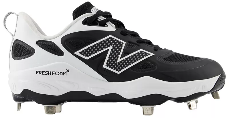 Женские бутсы для софтбола New Balance Fresh Foam X VELO v4 Metal Fastpitch, черный/белый