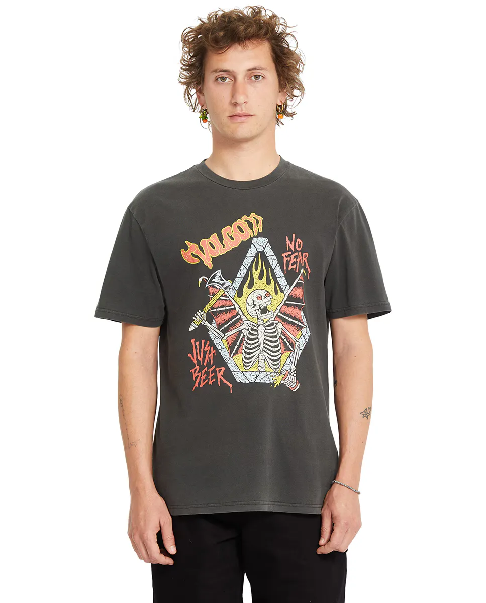 

Футболка мужская с короткими рукавами и круглым вырезом Volcom, черный