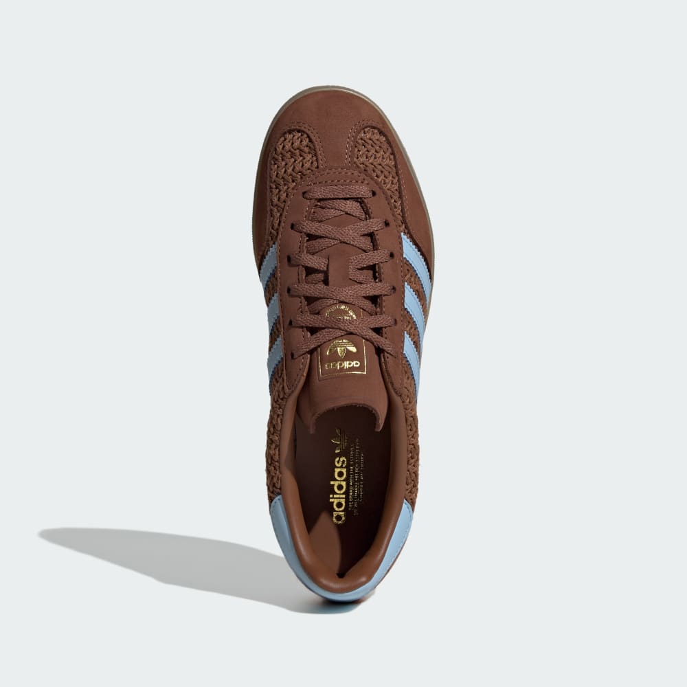 Кроссовки Adidas Gazelle Indoor Shoes, цвет Preloved Brown/Clear Sky/Gum — фото 2