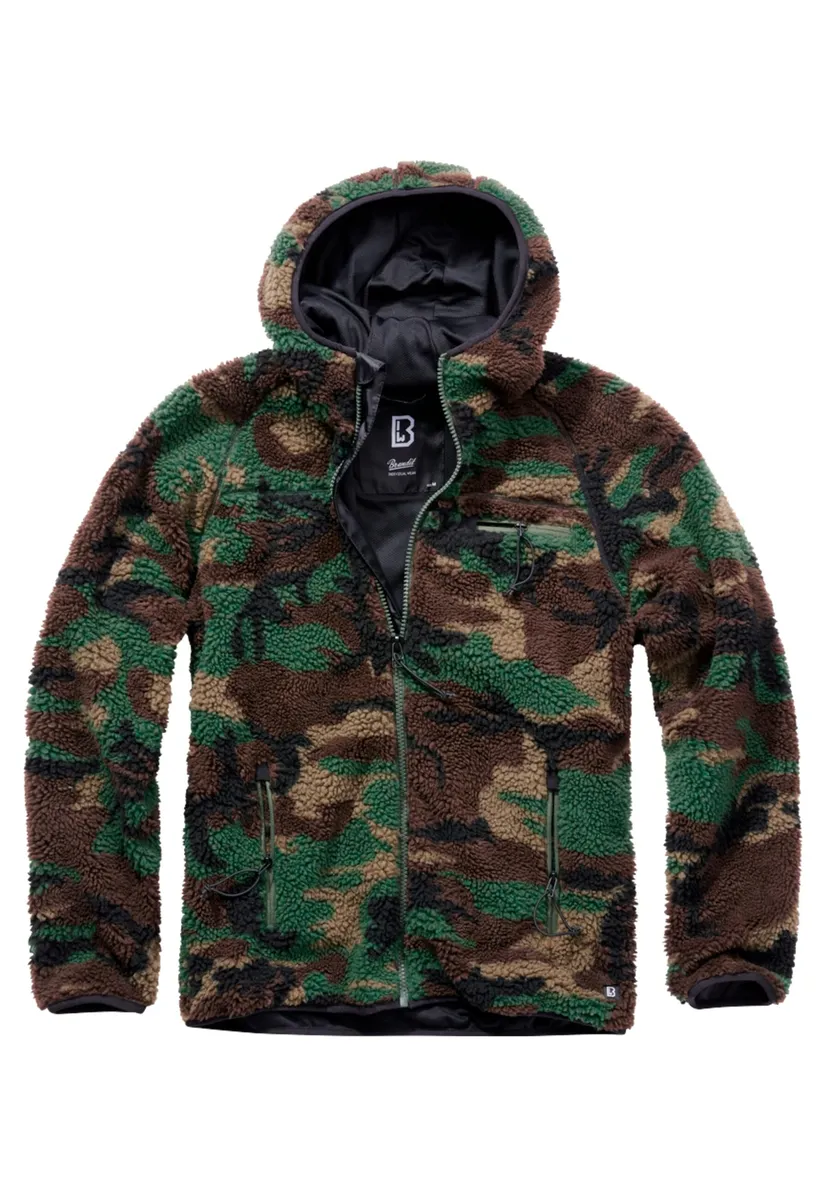 

Анорак Brandit "Мужская рабочая куртка Teddy Fleece Jacket" (1 шт.), с капюшоном, цвет Woodland