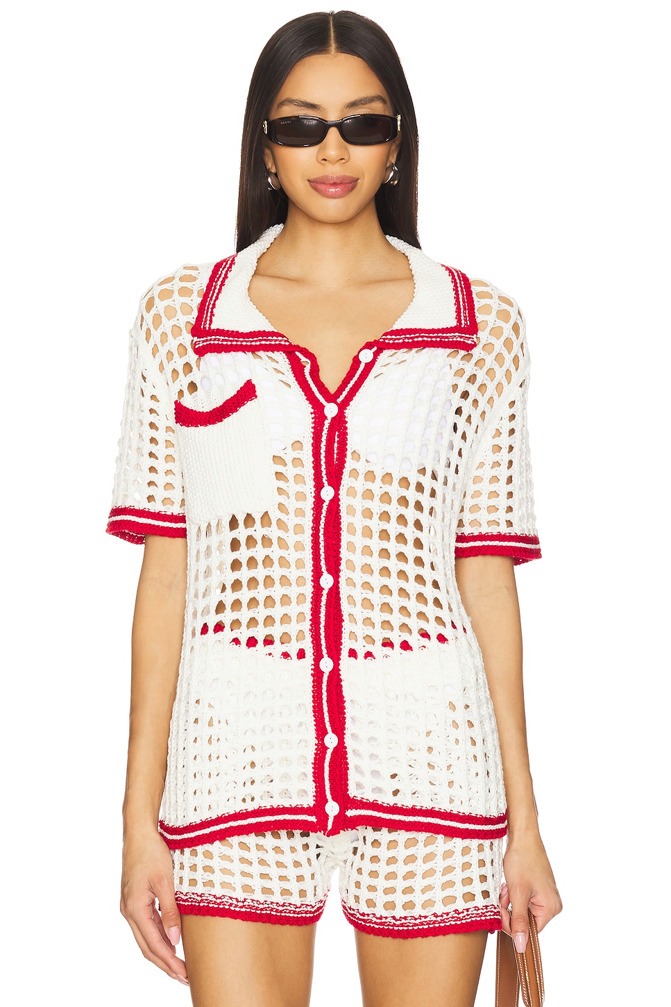 

Топ Bronwin Superdown, white & red