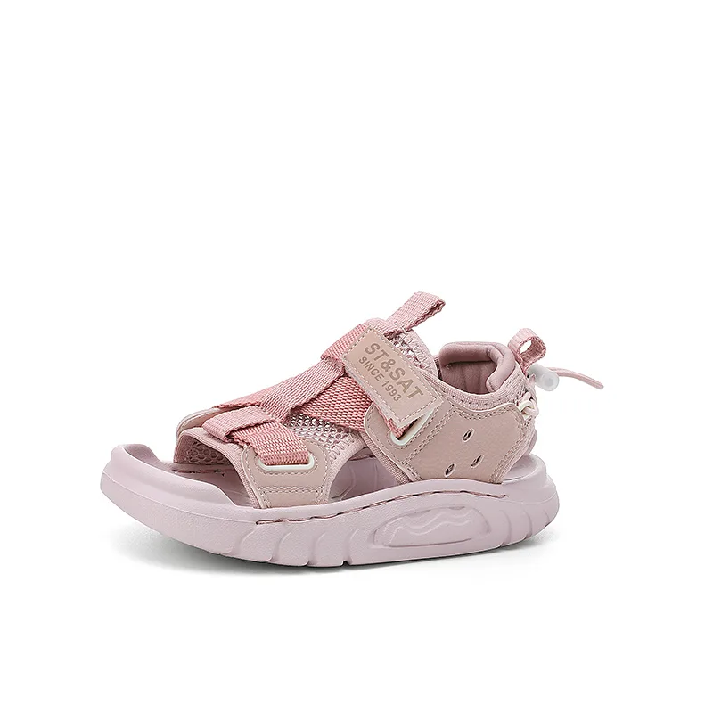 Детские сандалии с амортизацией, износостойкие и дышащие ST&SAT, Pink Diamond/Morning Mist White