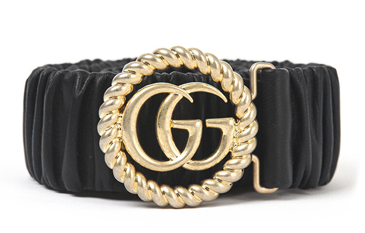 

Ремень женский Gucci Leather с пряжкой, черный