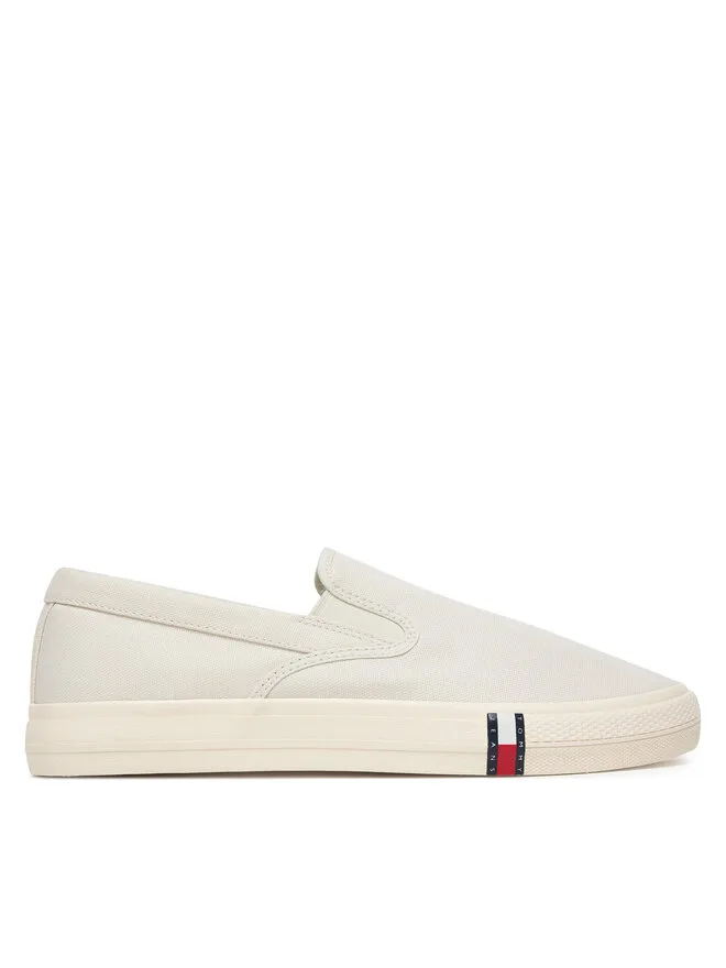 Tommy Jeans Кроссовки Archive Vulc. из ткани. Слипоны Y2K EM0EM01675 белые