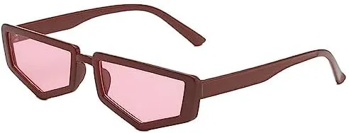 

Винтажные прямоугольные солнцезащитные очки для женщин, ретро-очки в маленькой оправе, многоугольные, красно-черные, с защитой от УФ-излучения UV400 MTZJH, Black Gray