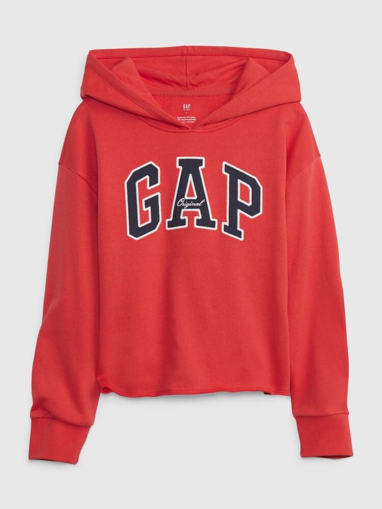 

Детская толстовка с логотипом и капюшоном Gap, красный