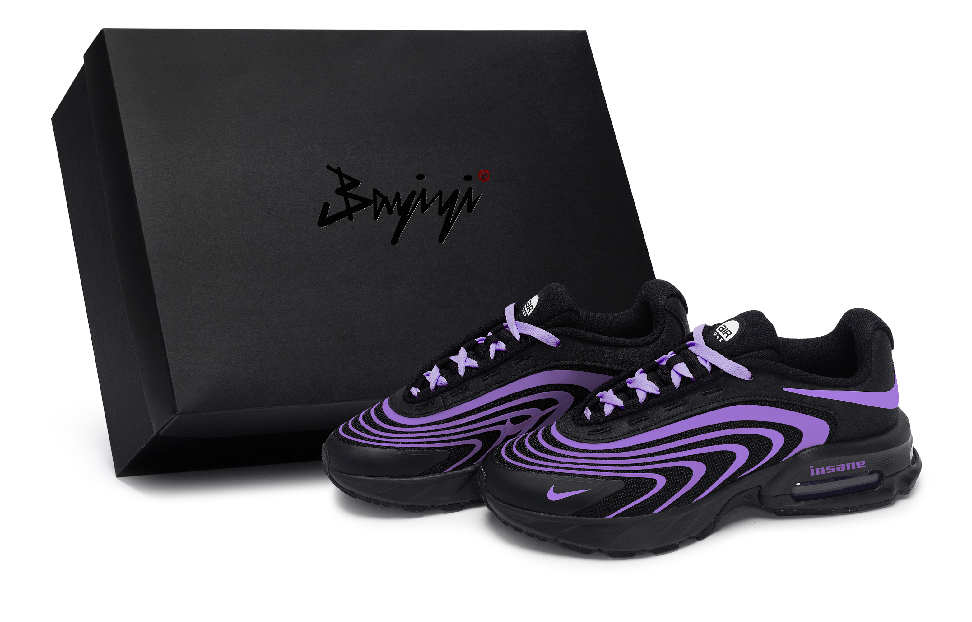 

Nike Air Max Fire Aether Purple, износостойкие повседневные низкие кроссовки Special Shoe Box, мужские, черно-фиолетовые