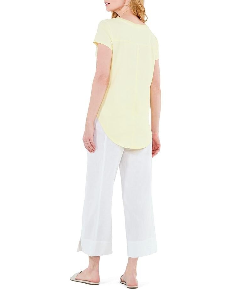 

Футболка NIC+ZOE Short Sleeve Rib Trim V Tee, цвет Sunray